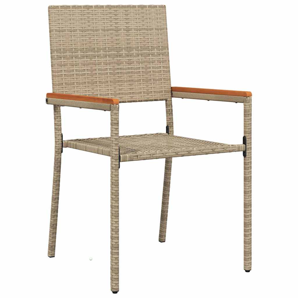Garten Stapelstühle 2 pcs Creme, Braun